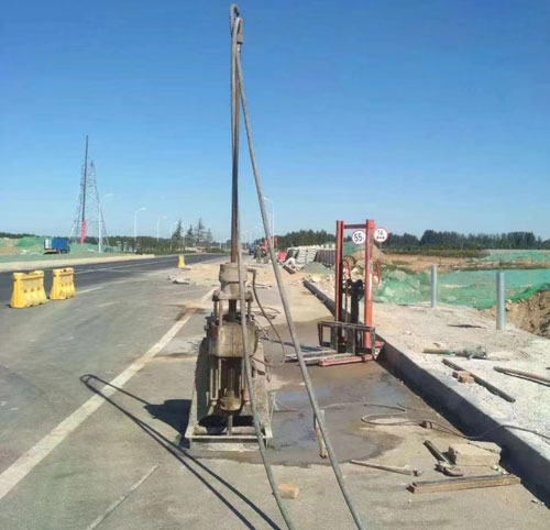 集贤公路高聚物注浆加固